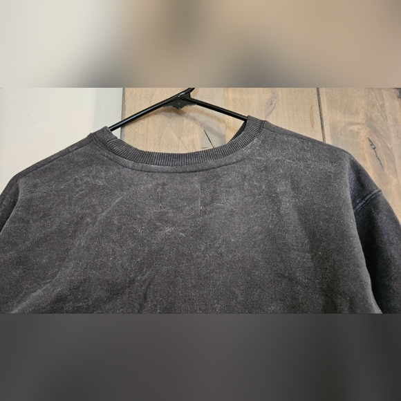 RECYCLED THREADS Sporty Wellness Club Sweatshirt/shorts Set. Charcoal.XS NWT - Picture 14 of 15